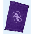 T-100 Fingertip Fringed Towel 11x18 Purple- (Printed)